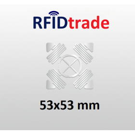 RFID UHF Tag RAIN Impinj Monza 4QT 53x53mm 3D