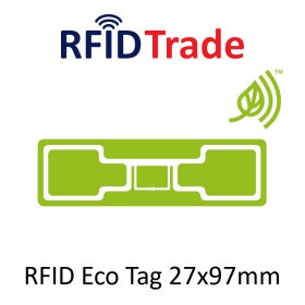 Eco RFID Paper Tag UCODE 8 - 27x97mm