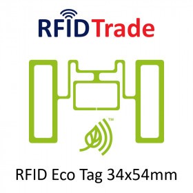 Eco RFID Paper Tag UCODE 9 - 34x54mm