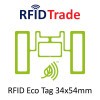 Eco RFID Paper Tag UCODE 9 - 34x54mm