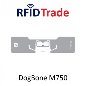 DogBone RFID White Labels Tag M750 27x97mm